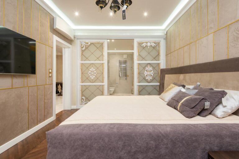 Sustainable timeless luxury bedroom interior — Malaysia